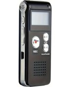 Resim Globalbloom 1pc Black 8gb Usb Şarj Edilebilir Dijital Ses Kaydedici 650h Kapasite Kompakt Tasarım Uzun Pil Ömrü 