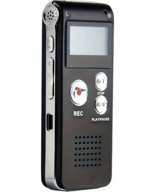 Resim Globalbloom 1pc Black 8gb Usb Şarj Edilebilir Dijital Ses Kaydedici 650h Kapasite Kompakt Tasarım Uzun Pil Ömrü 
