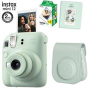 Resim Fujifilm Instax Mini 12 Yeşil Fotoğraf Makinesi 20li Film Ve Pvc Albümlü Çantalı Seti 1 