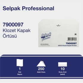 Resim Selpak Professional Klozet Kapağı Örtüsü Premium - 250 Adet (7900097) 