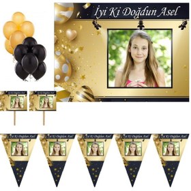 Resim Yetişkin Doğum Günü Süsleri Ve Parti Seti Fotoğraflı Kişiye Özel +3 