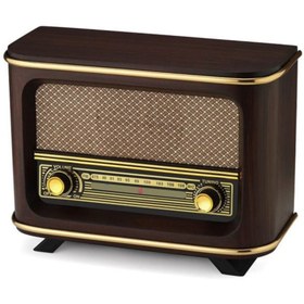 Resim HediyeSec Nostaljik Ahşap Radyo Istanbul Kahverengi 