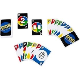 Resim Mabeyn Mattel Games Uno Dos Kartlar Çocuklar ve Yetişkinler Için Aile Kart Oyunu DOS™ Ikinci Seri HNN01 