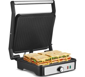 Resim Inox Izgara ve Tost Makinesi 2000W, Gri, Pratik ve Şık Tasarım 