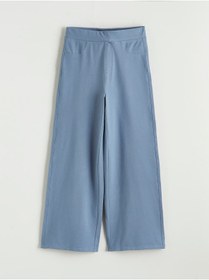 Resim LC Waikiki Vizyon Yeni Sezon Denim Görünümlü Geniş Paça Kız Çocuk Eşofman Altı 