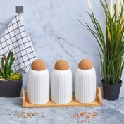 Resim Perotti Cork Line 4 Parça Baharat Takımı 