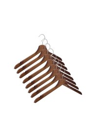 Resim Nyn Ahşap M-002 Ç Elbise Gömlek Askısı Ceviz Renk 6 Adet 