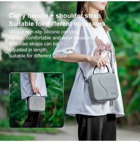 Resim Geekyou Startrc Djı Om 4 İçin Siyah Pu Malzeme El Tutan Taşıma Çantası - 20x18x6.5cm 