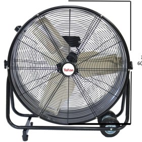 Resim Kaşkar / Taflan Taflan Kaşkar FLD-600 Sanayi Tipi Yer Vantilatörü 60 CM 