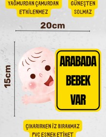 Resim alışveriş kurdu Arabada Bebek Var Araba-Motosiklet Cam Etiket Sticker 