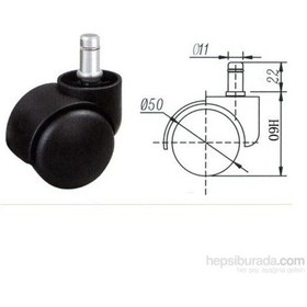 Resim Depolife Yıldız Ayak Tekerlek Bilgisayar Koltuğu Ayağı Tekerlekli 