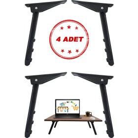 Resim Shinelight Katlanır Plastik Siyah Ayak, Laptop Sehpası Yer Sofrası Sini Servis Keyif Kahvaltı Sehpası Ayağı 