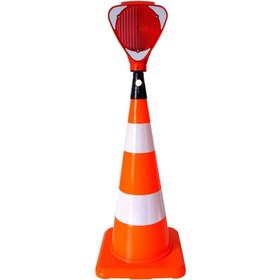 Resim İleri Trafik PVC 75 Koni + Üçgen Flaşör Seti Trafik Dubası 