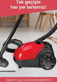 Resim GoldMaster Micro Siyah 2,5 Litre Kapasiteli Yıkanabilir Toz Torbalı 5 Yıl Garantili Elektrikli Süpürge 