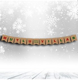 Resim Mutlu Yıllar Kraft Karton Banner - 2,00 Mt 