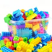 Resim 100 adet Birbirine Geçmeli Plastik İnşaat Blokları Seti, Çeşitli Renklerde, Yaratıcı DIY İnşaat Oyuncak, Oyun ve Hediyeler için İdeal, Cadılar Bayramı/Kuşkusuzluk Günü/Noel için Mükemmel 