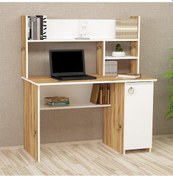 Resim Kalenderdekor1 Kalender Dekor Lucas 120 Cm Çalışma Masası Lc02 Beyaz - Meşe 