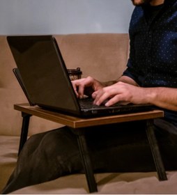 Resim Bk Gift Gift Ahşap Katlanabilir Organizer Notebook Laptop Sehpası 