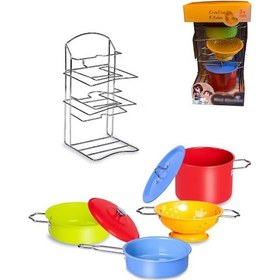 Resim Mini Eğitici Evcilik Mutfak Kız Çocuk Oyuncak Seti Sofra Takımı 