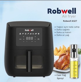 Resim Robwell AS27 6 L 1700 W Dokunmatik Ekran Airfryer Yağsız Hava Fritözü ( Türkiye Garantili) 