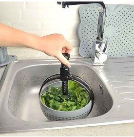 Resim Hızlı Salata Kurutucu Süzgeç- Dönerli Süzgeç Dev Boy Çok Renkli 