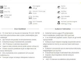 Resim Genel Markalar GastroPlast 3 Bölmeli Kaşıklık Kapağı ( Ürün Sadece Kapaktır ) 