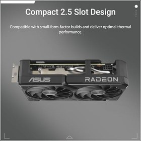 Resim ASUS DUAL-RX9060XT-8G-AMD-RADEON-RX 9060-8G-8GB GDDR6-128bit-HDMI-2xDP-EKRAN KARTI 