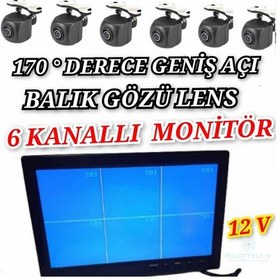 Resim 10 İnç 6 Kanallı 170 '' 6 Kameralı Araç Monitörü Twogo Go-6006 