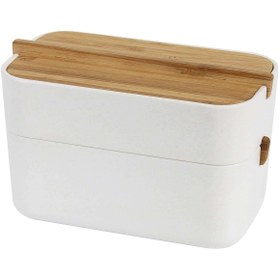 Resim Zen Pamuk Kutusu Bambu-Beyaz 