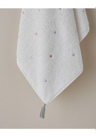 Resim English Home Petite Dot Pamuk Püsküllü Yüz Havlusu 50x80 Cm Pembe - Yeşil Pembe - Yeşil 