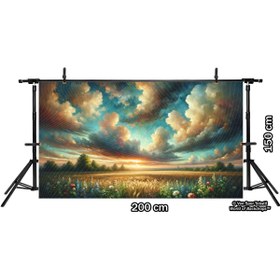 Resim Venspor Renkli ve Canlı Sokak Sahnesi Arkaplan, 200x150cm, Fon, Duvar Örtüsü 