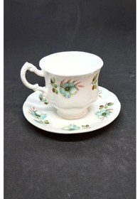 Resim Mayfair Pottery Vintage Duble Kahve Fincanı 2 Parça 160 Ml Mavi-beyaz 