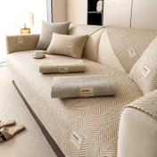 Resim 1 adet Modern Chenille Koltuk Örtüsü, Makinede Yıkanabilir, Evcil Hayvan Dostu, Kapitone Tasarım, Kaymaz Mobilya Koruyucu, Koltuklara Kadar Seksiyonel Koltuklar için, Polyester, 250-300 GSM 