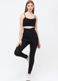 Resim Thermal Giyim Premium Agraflı Sauna Termal Tayt – Yüksek Bel, Terletici ve Vücut Şekillendirici - M 