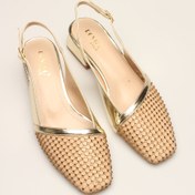 Resim İDİL ALTIN KIRIŞIK TAŞLI FİLE KADIN TOPUKLU 