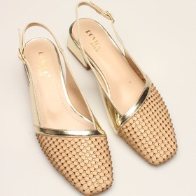 Resim İDİL ALTIN KIRIŞIK TAŞLI FİLE KADIN TOPUKLU 