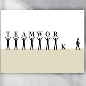 Resim Postermanya (pster8689) Takım Çalışması Eğlenceli Mizahi Poster (90x130cm) 