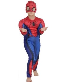 Resim Spiderman Kaslı Çocuk Kostümü Çok Renkli 