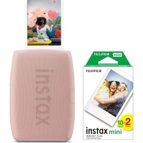 Resim Instax Mini Link 3 Pembe Akıllı Telefon Yazıcısı ve 20'li Mini Film 