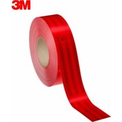 Resim 3M Reflektif Şerit 55 MM Kırmızı Sert Yuzey 1 Mt 