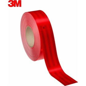 Resim 3M Reflektif Şerit 55 MM Kırmızı Sert Yuzey 1 Mt 