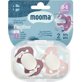 Resim Mooma Palyaço Ve Kelebek Emzik No:1 - Pembe - Mor 