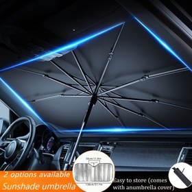 Resim Araba Güneşlik Şemsiyesi - Isı Yalıtımı ve UV Koruma Ön Cam Güneşlik, Ayarlanabilir Kayışlar, Katlanabilir Tasarım, Araç İçin Serinletme, Çoğu Araba, Kamyon, SUV, Araba Güneşlik, Araç Isı Azaltma, Şık Güneşlik, Dayanıklı Güneşlik 