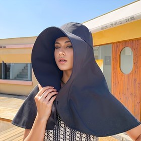 Resim Büyük Kenarlı Kadın Güneş Koruma Şapkası - Nefes Alabilen Hızlı Kuruyan Naylon, Plaj Tatilleri İçin Geniş Kenarlı Şapka, Ayarlanabilir Baş Çapı, Tüm Mevsimler İçin Uygun, Taşınabilir ve Katlanabilir | Açık Güneş Şapkası | Hızlı Kuruyan Kumaş, Seyahat Aksesuarları 