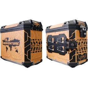 Resim Gp Kompozit DSN03 Universal 40 Lt x 2 Desenli Alüminyum Motosiklet Yan Çanta Seti 