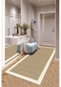 Resim West Home Makinede Yıkanabilir Kaymaz Taban Leke Tutmaz Modern Kesme Yolluk Mutfak Yolluk Halı Yolluk Wh 455 Beige Yolluk 