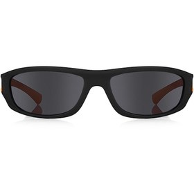 Resim Kinary Bisiklet Güneş Gözlüğü Siyah Mat Çerçeve Turuncu Sap Siyah Cam 3007 