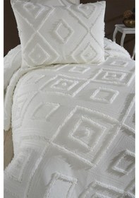 Resim Çeyiz Diyarı Samira 2 Parça Tek Kişilik Pike Takımı Krem 