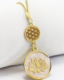 Resim biuti Yaşam Çiçeği Sedefli Lotus Çiçeği Araba Dikiz Ayna Süsü Tarz Yeni Araba Hediyesi 