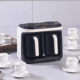 Resim Karaca Türk Kahve Makinesi, Közde ve Aromalı Türk Kahvesi, Aynı Anda 2 Cezve Kullanımı 10 Fincan Kapasite + Onerous Tartı 